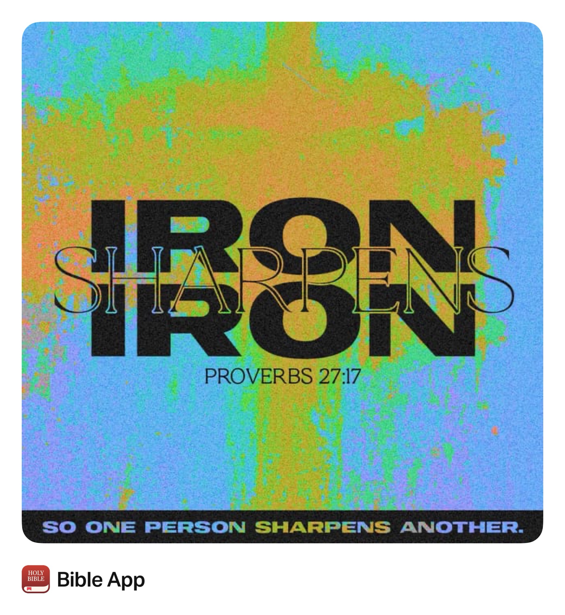 Iron Sharpens Iron