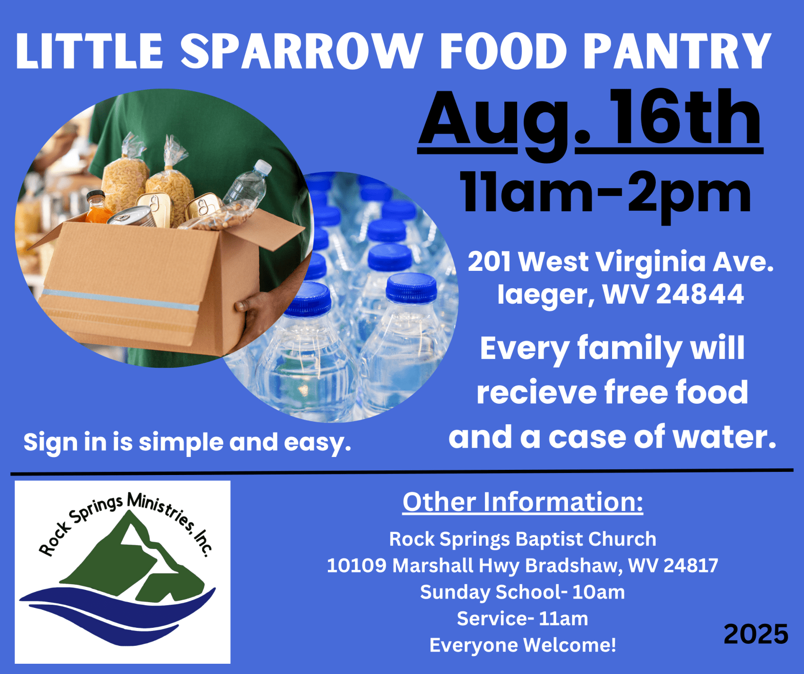 Monthly Food Give-Out